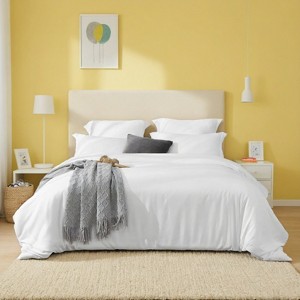 SEVOBAL Quilts Solid Color Oversized Duvet Cover Set Duvet Insert Quilted Comforters All Season Duvet Down Alternative Bedding, White, 104"*90"*1" - 1 of 4