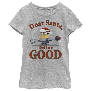 Girl's Despicable Me Christmas Minions Dear Santa T-Shirt - 1 of 4
