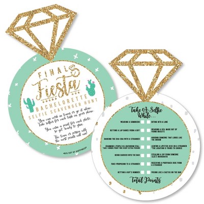 Big Dot of Happiness Final Fiesta - Selfie Scavenger Hunt - Last Fiesta Bachelorette Party Game - Set of 12