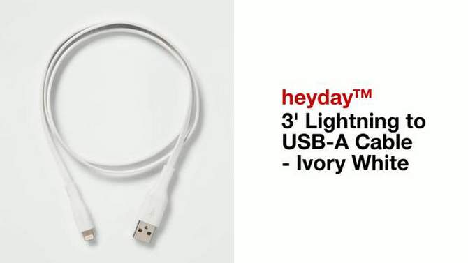 3' Lightning to USB-A Flat Cable - heyday™, 2 of 14, play video