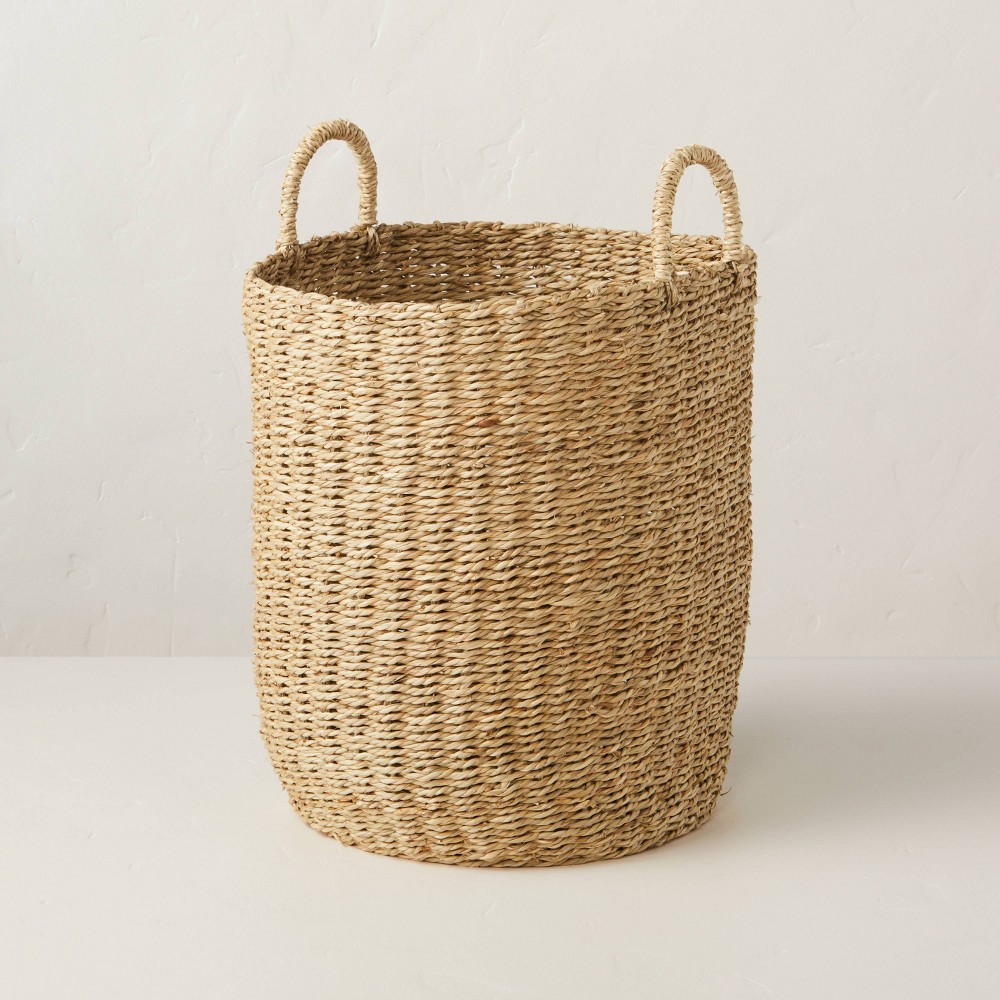 Photos - Other interior and decor Large Twisted Seagrass Storage Basket - Hearth & Hand™ with Magnolia