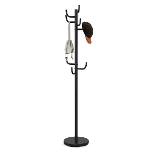 Costway Metal Coat Rack Hat Hanger Hooks Hall Entryway For Jacket Umbrella Tree Stand - 1 of 4