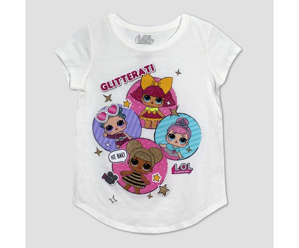 Girls' L.O.L. Surprise! Short Sleeve T-Shirt - Ivory XS