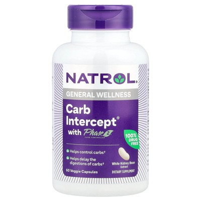 Natrol Carb Intercept® with Phase 2® Carb Controller, 60 Veggie Capsules