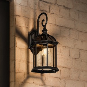 Urban Ambiance Luxury Transitional Outdoor Wall Sconce 15.5''H x 8.125''W,  Olde Bronze Finish,  Greensboro Collection, UHP1371 - 1 of 4