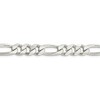 Black Bow Jewelry Men's 10.5mm, Sterling Silver Pave Flat Figaro Chain Bracelet, 8 Inch - 2 of 4