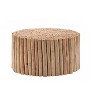 NicBex Modern 16" Round Wood Coffee Table with Tree Stump Look for Living Room and Bedroom - 3 of 4