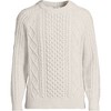 Lands' End Men's Cotton Blend Aran Cable Crew Neck Sweater - 3 of 4