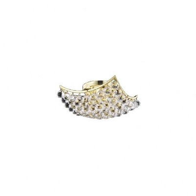 Elegant Lighting Corona 4 light Gold Flush Mount Clear Royal Cut Crystal