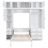 PAGED Modern Wooden Murphy Bed, Twin Size Bed Frame, Platform Bed for Small Room, Folding Bed to Cabinet - 4 of 4