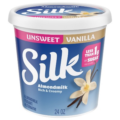 Silk Unsweetened Vanilla Almond Milk Yogurt Alternative - 24oz Tub