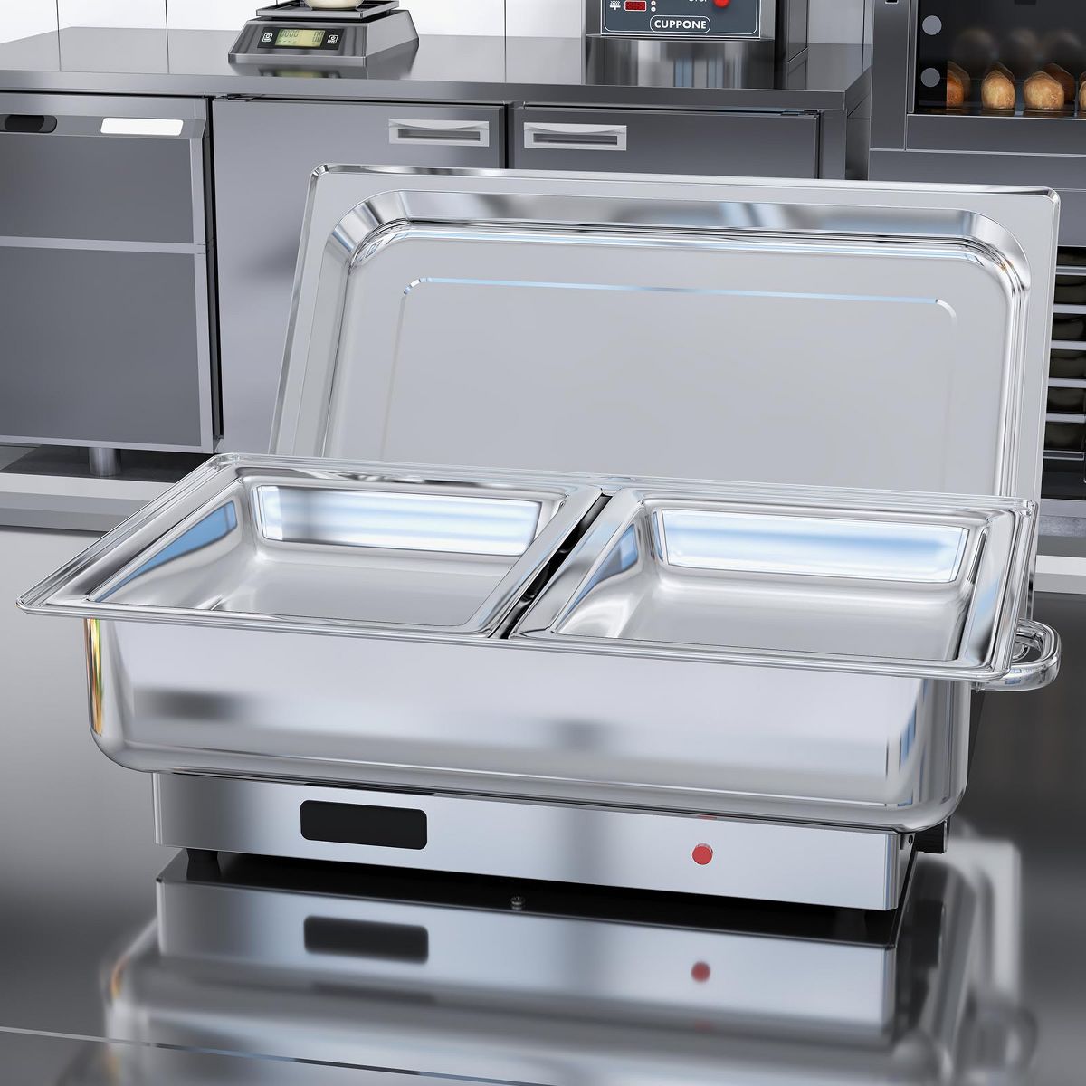 Digital Electric Chafing Dish Buffet Set – 9QT Stainless Steel Food Warmer with Digital Temp Control, Portable Buffet Server for Catering, Parties - thumbnail 5