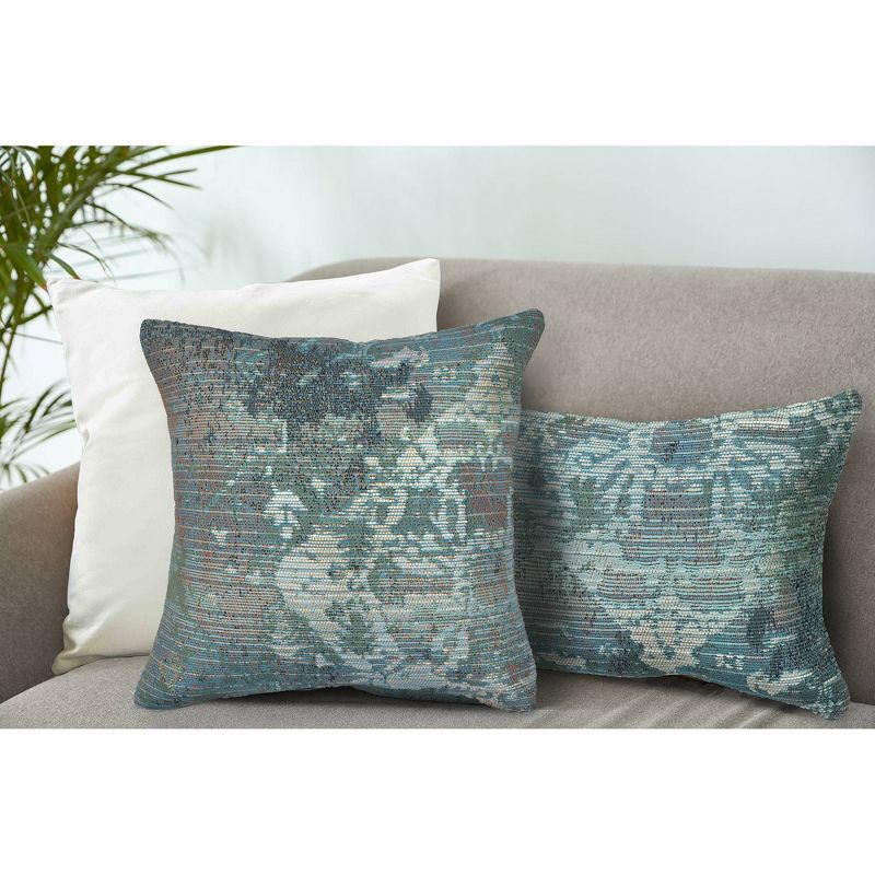 18&#34;x18&#34; Marina Kermin Indoor/Outdoor Square Pillow Blue - Liora Manne, Weather-Resistant, Zippered, UV-Protected, 4 of 7