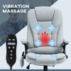 Aghana Digitals Light Gray Linen Massage Office Chair with 6 Vibration Points, Heat, 125° Recline, - 4 of 4