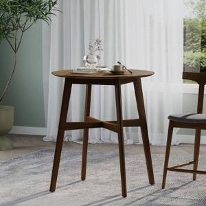 GDFStudio Cedric Mid-Century Modern Counter Height Dining Table with Splayed Legs - 1 of 4