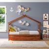 NicBex Twin Size Loft Bed Roof Shape Pine Bed Frame with Twin Trundle and Headboards for Bedroom, No Box Spring Required - 2 of 4