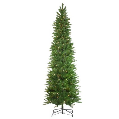 Northlight 7.5' Prelit Artificial Christmas Tree Pencil Northwood Noble Fir - Clear Lights