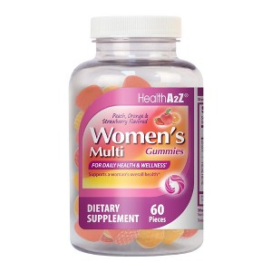 HealthA2Z - Women's Multivitamin Gummies (Peach, Orange & Strawberry Flavored) - 60 Count - 1 of 4