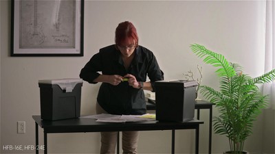 White Plastic Portable File Organizer with Handle and Secure Lid