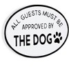 HomeRoots 19" Black and White All Guests Approved By The Dog Metal Hanging Text Wall Decor - 4 of 4