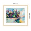 Kate and Laurel Framed Art Saturday In Door County by Rachel Christopoulous, 26x22, Woodgrain Stripe Blonde - 2 of 4