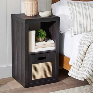 2-Cube Storage Organizer, Tobacco Oak - 1 of 4