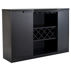 Rosio Transitional Criss Cross Wine Storage Dining Buffet Black - HOMES: Inside + Out, Galaxy Black