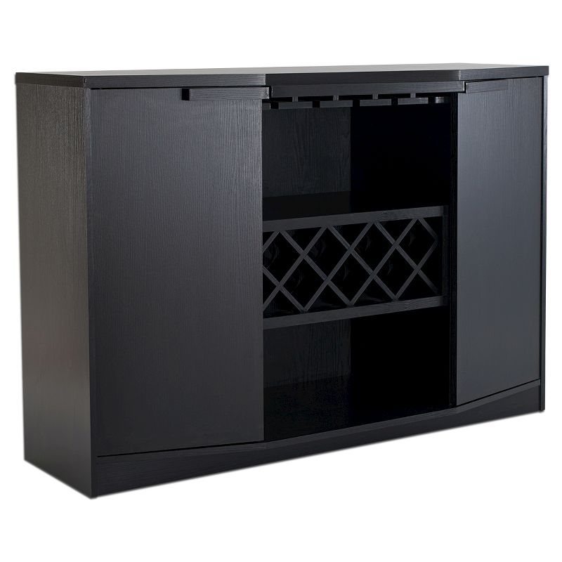 Rosio Transitional Criss Cross Wine Storage Dining Buffet Black - HOMES: Inside + Out, 1 of 9