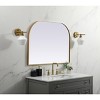 Elegant Lighting Metal Frame Arch Mirror 40x30 Inch in Brass - 3 of 4
