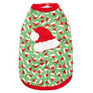 The Worthy Dog Santa Hats Tee - 1 of 3