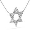 Pompeii3 1Ct TW Diamond Jewish Star Pendant 14k Gold Lab Created Necklace 1" Tall - 2 of 4