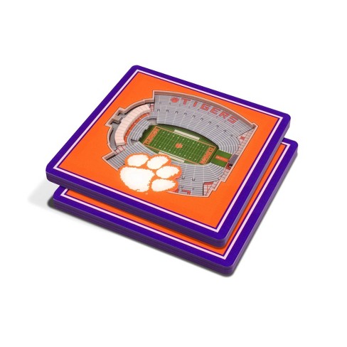 Ncaa Clemson Tigers 3d Stadium View Coasters