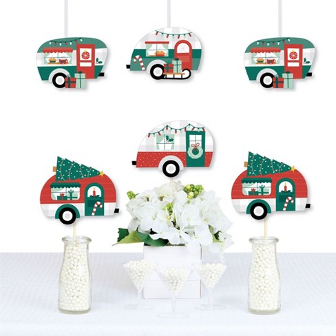 Big Dot Of Happiness Camper Christmas - Decorations Diy Red And ...