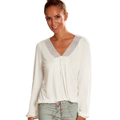 Women's Crochet Long Sleeve Top - LASCANA