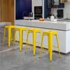 Basicwise 30" Backless Metal Bar Stool – Stackable, Heavy-Duty, Indoor/Outdoor Use for Kitchen, Bar, Patio, Café, Bistro & More - 2 of 4