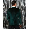 Coolmee Men's Velvet Tuxedo One Button Jacket Dinner Prom Wedding Blazer Jacket - 4 of 4