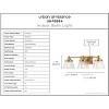 Urban Ambiance Luxury Traditional Bath Light 7.75''H x 24.5''W,  Olde Brass Finish,  Pawtucket Collection, UHP3994 - 3 of 4