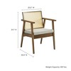 Modway  Thera Set of 2 Vegan Leather and Rattan Accent Chairs in Weathered Oak Stone - 3 of 4