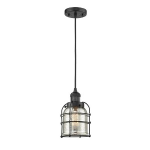 Bell Cage - 1 Light Cord Hung Mini Pendant In Traditional Style-9 Inches Tall and 6 Inches Wide - 1 of 1