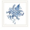 HomeRoots Floral Calligraphy Sketches White Framed Print Wall Art - 4 of 4