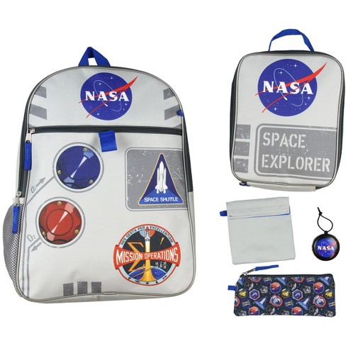 Nasa Space Explorer 16 Kids Backpack 5 Pc Set Grey Target