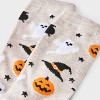 Women's Halloween Icons Crew Socks - Hyde and EEK! Boutique™ Oatmeal Heather/Orange/Black 4 - 10 - 3 of 3