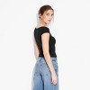 Women's Cap Sleeve Portrait Neck T-Shirt - Wild Fable™ - 3 of 4