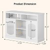 Garvee 3-Piece Pub Table and Chairs Set for 2 with Three-Tier Storage Shelf Rectangular Engineered Wood Bar Table Set, White - 2 of 4