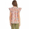 Women's Floral Ruffle Sleeve Top - entro - 3 of 4