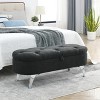 3.8ft Storage Ottoman Bench, Upholstered End of Bed Ottoman Bench with Storage and Seating, for Foot Rest in Bedroom, Livin - 2 of 4