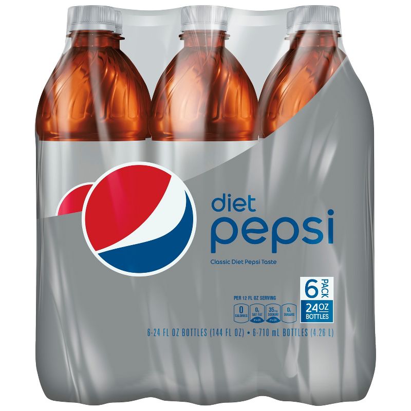 Diet 0 Calorie Pepsi Cola Soda Bottles - 6pk/24 fl oz, 6 of 8