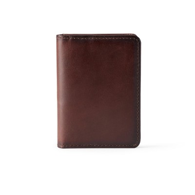 Generic Essentials Men's Leather Casual Card Case Bifold Wallet, Brown, One Size