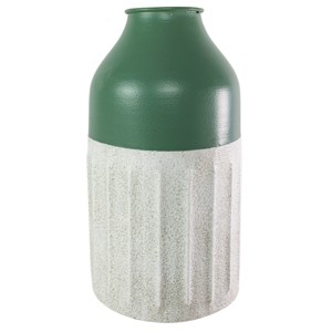 Dipped Sandy Vase Green Metal - Foreside Home & Garden - 1 of 4