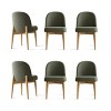 Upholstered Linen Dining Chairs with Solid Wood Legs, Modern Armless Fabric Chairs for Dining Room or Kitchen Table-Maison Boucle - 2 of 4
